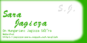 sara jagicza business card